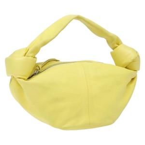 BOTTEGA VENETA Hand Bag Leather Yellow Auth BA4777